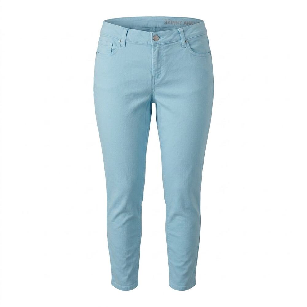 New York & Company LOW Rise Skinny Ankle Blue Denim Pants Women Size 12